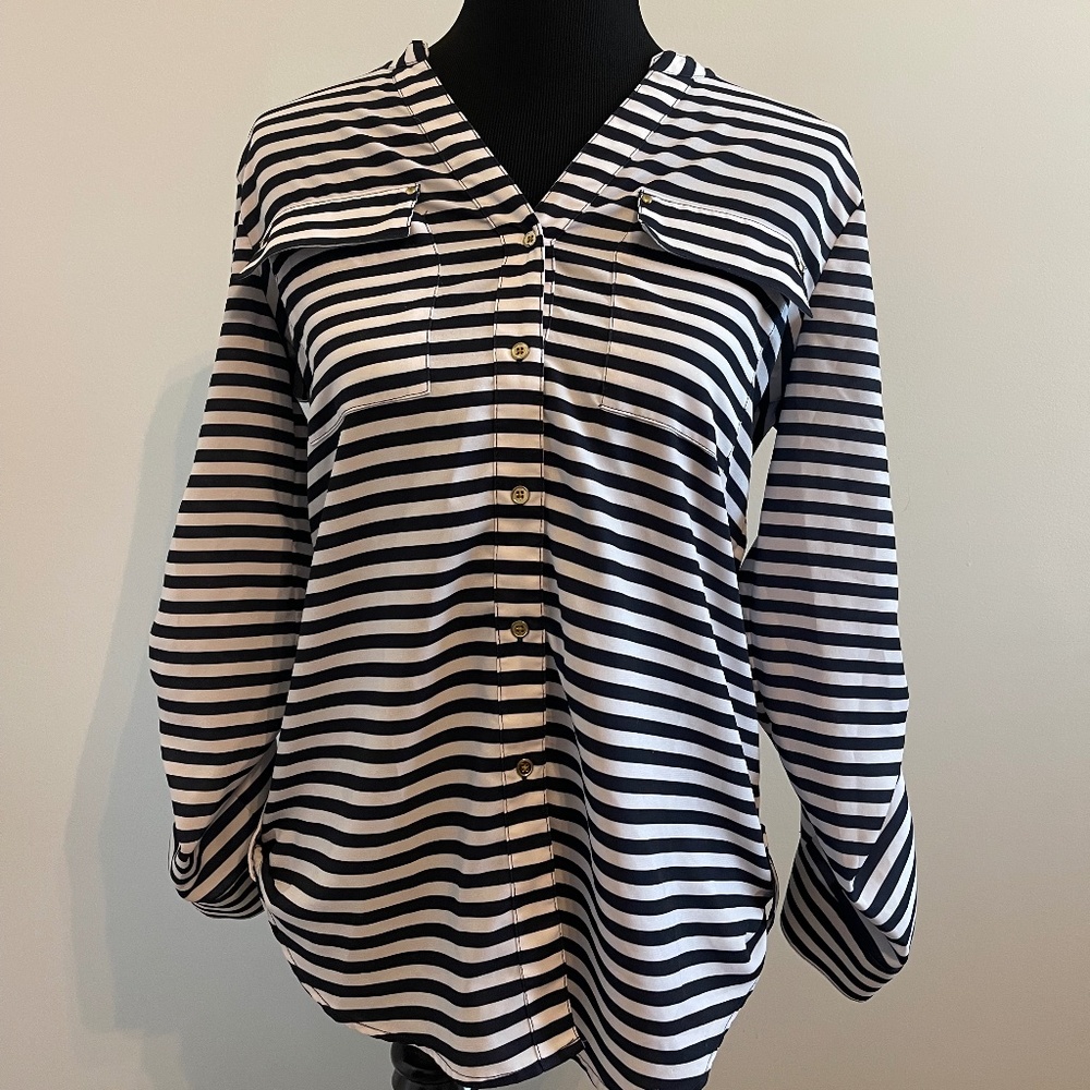 Premise Studio Striped Blouse Size S